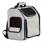 Expandable Soft-Sided Pet Carrier Backpack with Back Extension - Heavy-Duty up to 26 lbs, Front Mesh Ventilation Window & Side Pockets - Lightweight Travel Backpack for Cats, Small Dogs - Airplane, Vet, Everyday Use - Backpack with Handle Strap, Reinforce